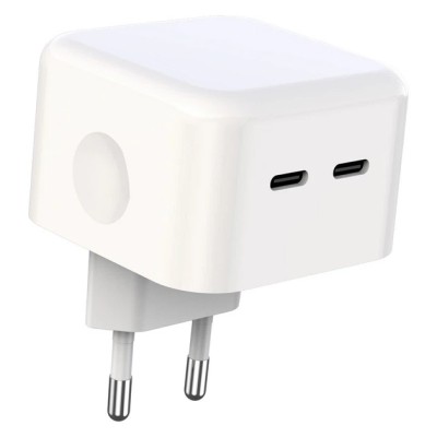 Зарядний Пристрій XO L102 Double USB-C QC&PD3.0 35W 3A White