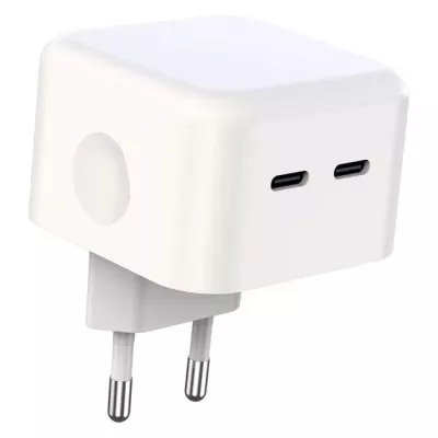 Зарядний Пристрій XO L102 Double USB-C QC&PD3.0 35W 3A With Lightning-Type-C Cable White