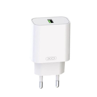 Зарядний Пристрій XO L103 Single USB QC3.0 18W 3A With Lightning Cable White