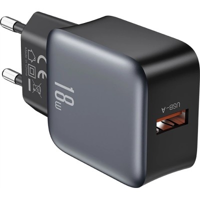 Зарядний Пристрій XO L152 Single USB-A 18W 3A Black