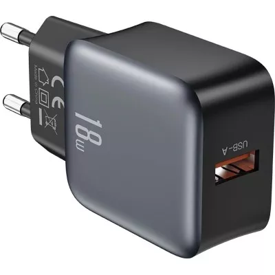 Зарядний Пристрій XO L152 Single USB-A 18W 3A With Type-C Cable Black