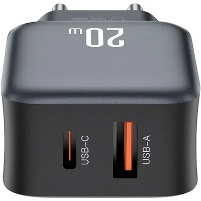 Зарядний Пристрій XO L154 Double USB-A/USB-C 20W 3A Black