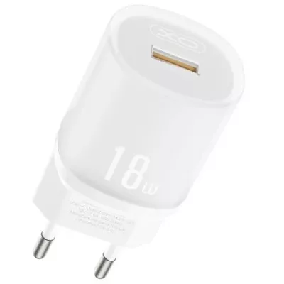 Зарядний Пристрій XO L157 Single USB-A 18W 3A With Type-C Cable White