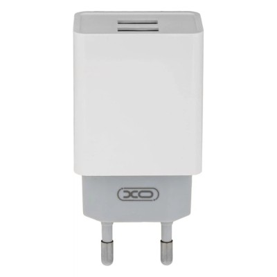 Зарядний Пристрій XO L65 Double USB 12W 2.4A With Lightning Cable White
