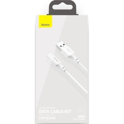 Кабель Baseus USB to Type-C 5A 1.5m (TZCATZJ-02) білий