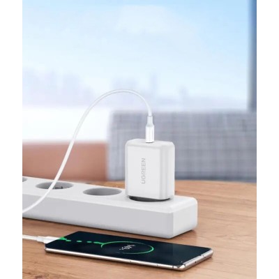 Кабель UGREEN US264 USB Type-C To USB Type-C 60W ABS Cover 3A 1m White (60518)