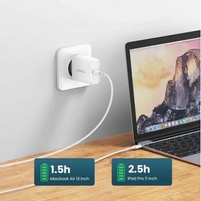 Кабель UGREEN US264 USB Type-C To USB Type-C 60W ABS Cover 3A 1m White (60518)