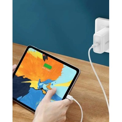 Кабель UGREEN US264 USB Type-C To USB Type-C 60W ABS Cover 3A 1m White (60518)