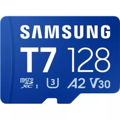 Карта пам’яті SAMSUNG MICRO SDXC T7 128GB, U3, V30, A2 до 170 Мб/с