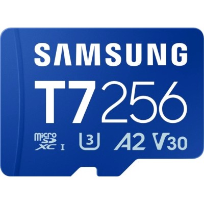 Карта пам’яті SAMSUNG MICRO SDXC T7 256GB, U3, V30, A2 до 170 Мб/с