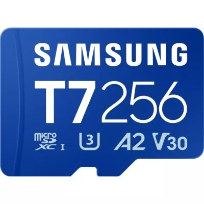 Карта пам’яті SAMSUNG MICRO SDXC T7 256GB, U3, V30, A2 до 170 Мб/с