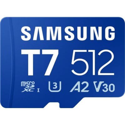 Карта пам'яті SAMSUNG MICRO SDXC T7 512GB, U3, V30, A2 до 170 Мб/с