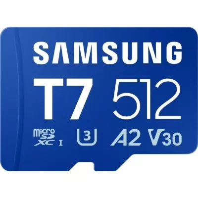 Карта пам'яті SAMSUNG MICRO SDXC T7 512GB, U3, V30, A2 до 170 Мб/с