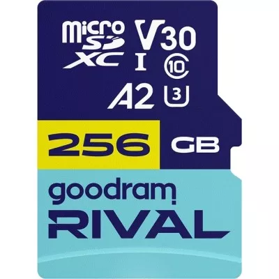 Картка пам'ятi GOODRAM RIVAL microSDXC 256GB V30 A2 (UHS I U3)+ ad