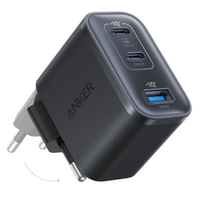 мережева зарядка ANKER Charger - 70W, 2xUSB-C PD & 1xUSB-A (Чорний)
