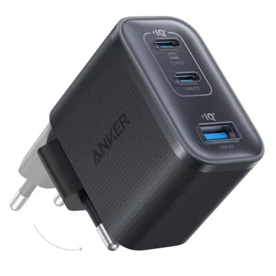 мережева зарядка ANKER Charger - 70W, 2xUSB-C PD & 1xUSB-A (Чорний)