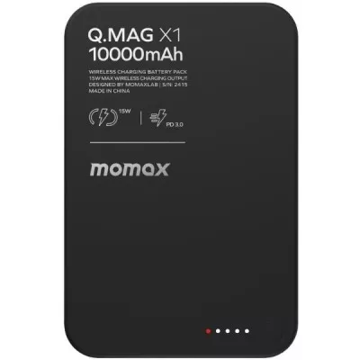Портативний зарядний пристрій WRL 10000MAH BLACK IP136Q2D MOMAX