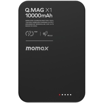 Портативний зарядний пристрій WRL 10000MAH Q.MAG X1 BLACK IP117AD MOMAX