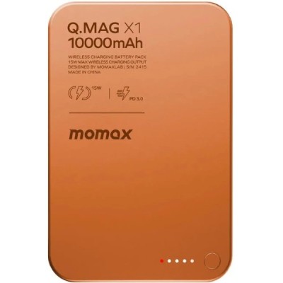 Портативний зарядний пристрій WRL 10000MAH Q.MAG X1 ORANGE IP117AM MOMAX
