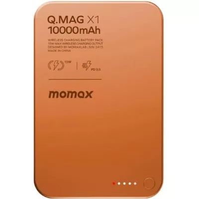 Портативний зарядний пристрій WRL 10000MAH Q.MAG X1 ORANGE IP117AM MOMAX