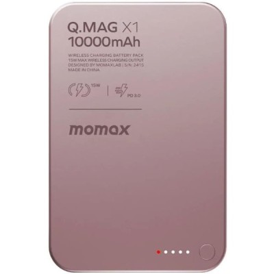 Портативний зарядний пристрій WRL 10000MAH Q.MAG X1 PINK IP117AP MOMAX