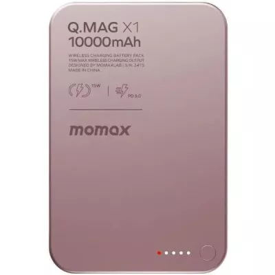 Портативний зарядний пристрій WRL 10000MAH Q.MAG X1 PINK IP117AP MOMAX
