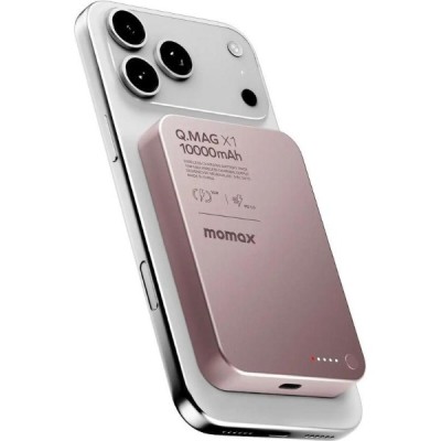 Портативний зарядний пристрій WRL 10000MAH Q.MAG X1 PINK IP117AP MOMAX