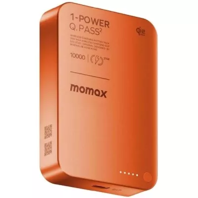 Портативний зарядний пристрій WRL 10000MAH SOLAR ORANGE IP168Q22M MOMAX