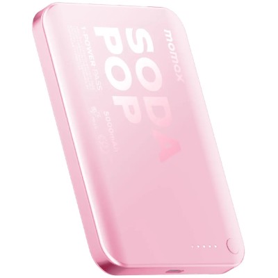 Портативний зарядний пристрій WRL 5000MAH PINK IP165P MOMAX