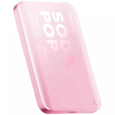Портативний зарядний пристрій WRL 5000MAH PINK IP165P MOMAX