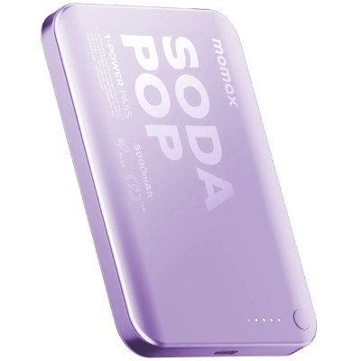 Портативний зарядний пристрій WRL 5000MAH PURPLE IP165U MOMAX