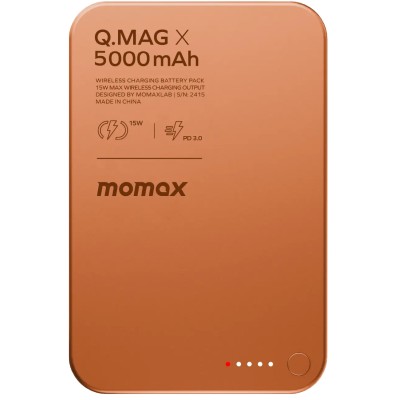 Портативний зарядний пристрій WRL 5000MAH Q.MAG X ORANGE IP116AM MOMAX