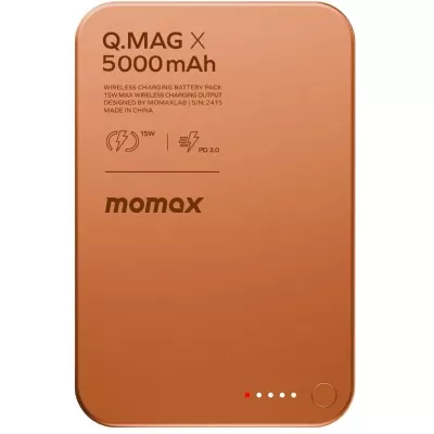 Портативний зарядний пристрій WRL 5000MAH Q.MAG X ORANGE IP116AM MOMAX