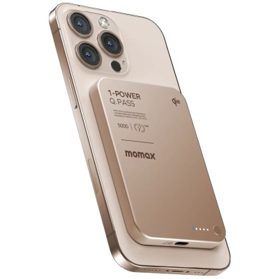 Портативний зарядний пристрій WRL 5000MAH SANDSTONE IP129Q2L2 MOMAX