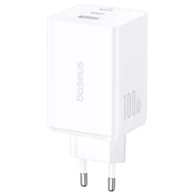 Зарядний Пристрій Baseus EnerFill FE11 Fast Charger 100W ( 2Type-C+USB ) (P10182102213-00) white