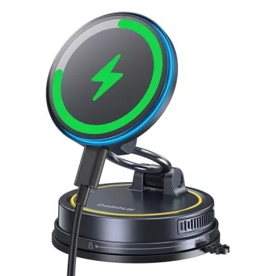 Автомобільний тримач з Бездротовим ЗП Baseus PrimeTrip VC2 Flex Pro 15W black