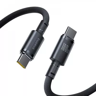 Кабель Baseus New Braided Fast Charging Type-C to Type-C 100W (1m) black (E0426W00)