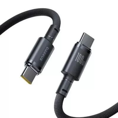 Кабель Baseus New Braided Type-C/Type-C 100W 1m (E0426W00) чорний