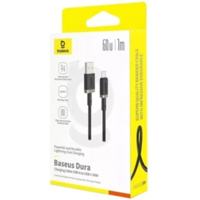 Кабель Baseus USB-Type-C 60W 1m (P10377802U01-00) чорно золотий