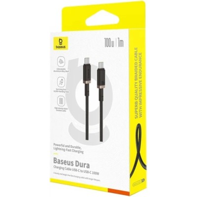 Кабель Baseus Dura Series Fast Charging Type-C to Type-C 100W (1m) (P10377803U01-00) gold/black