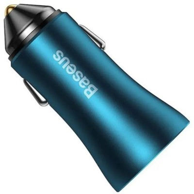 Автомобільний зарядний пристрій Baseus C+U 60W (CGJM000103) блакитний