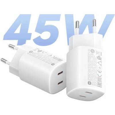 Зарядний пристрій Xiaomi 45W Nano 2Type-C (BHR087OEU) білий