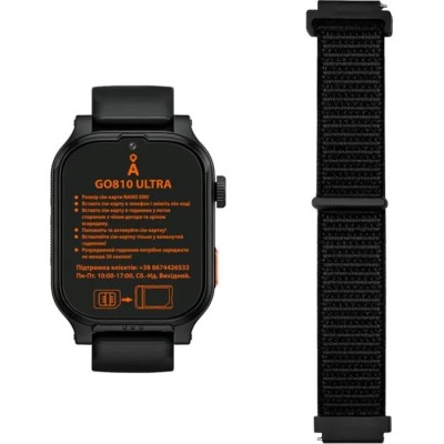 Смарт-годинник для дітей AmiGo GO810 ULTRA 4G GPS Black