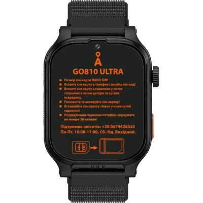 Смарт-годинник для дітей AmiGo GO810 ULTRA 4G GPS Black