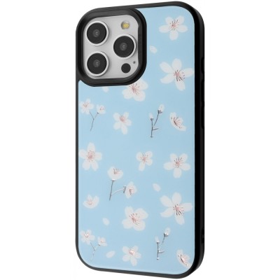 Чохол Proove Muse Fleur Case with Magnetic Ring iPhone 16 Pro blue flower (PCMFIP16P0B6)