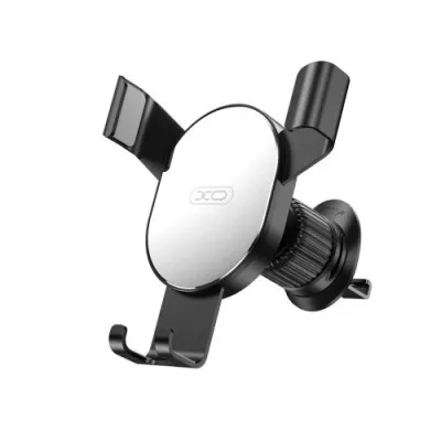 Автотримач XO C126 Mirror Face Gravity Air Outlet Latch Bracket Sliver+Black