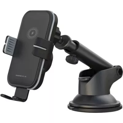 Автотримач XO WX027 Car Holder 15W Wireless Charger Black