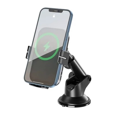 Автотримач XO WX027 Car Holder 15W Wireless Charger Black