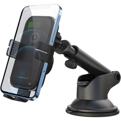 Автотримач XO WX027 Car Holder 15W Wireless Charger Black