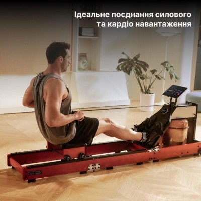 Водний гребний тренажер потрійного складання KINGSMITH WM10 PRO колір чорний горіх